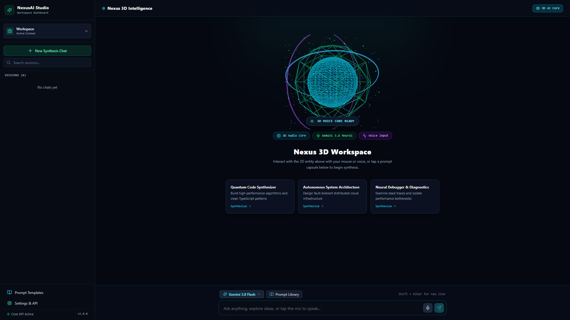 NexusAI Studio Interface